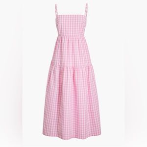 J. Crew factory seersucker tie-back dress